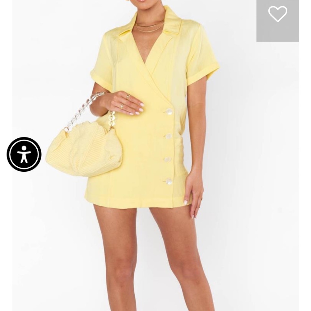 Show Me Your MuMu butter yellow mini skort dress
